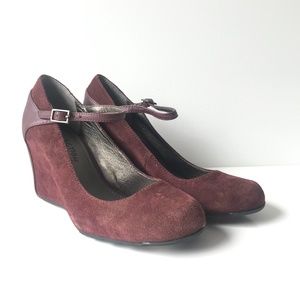 Kenneth Cole reaction Maroon Wedge with Ankle Strap
